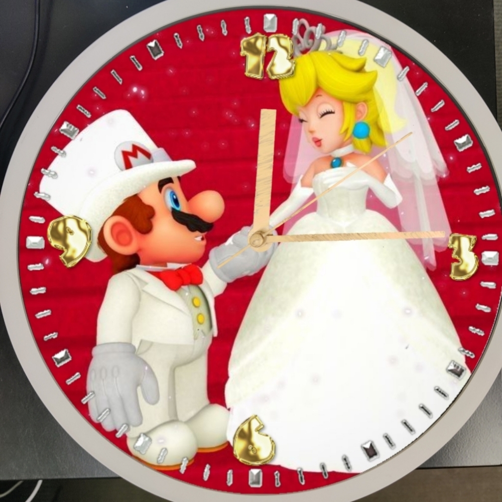 Mario n Peach clock